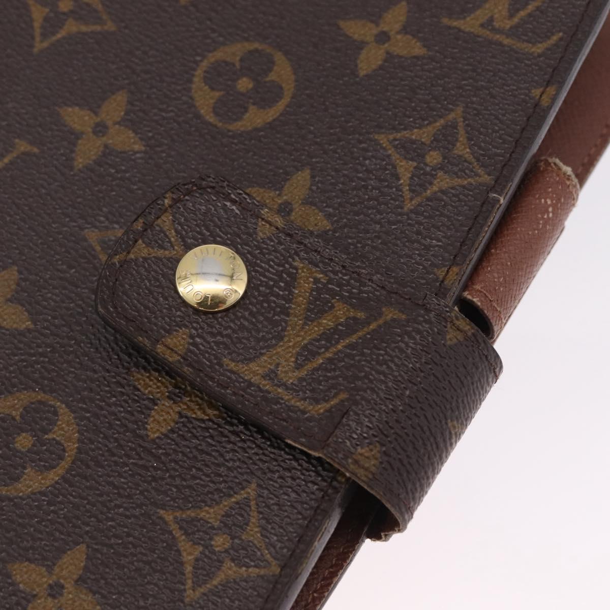 LOUIS VUITTON Monogram Agenda GM Day Planner Cover R20006 LV Auth am13005