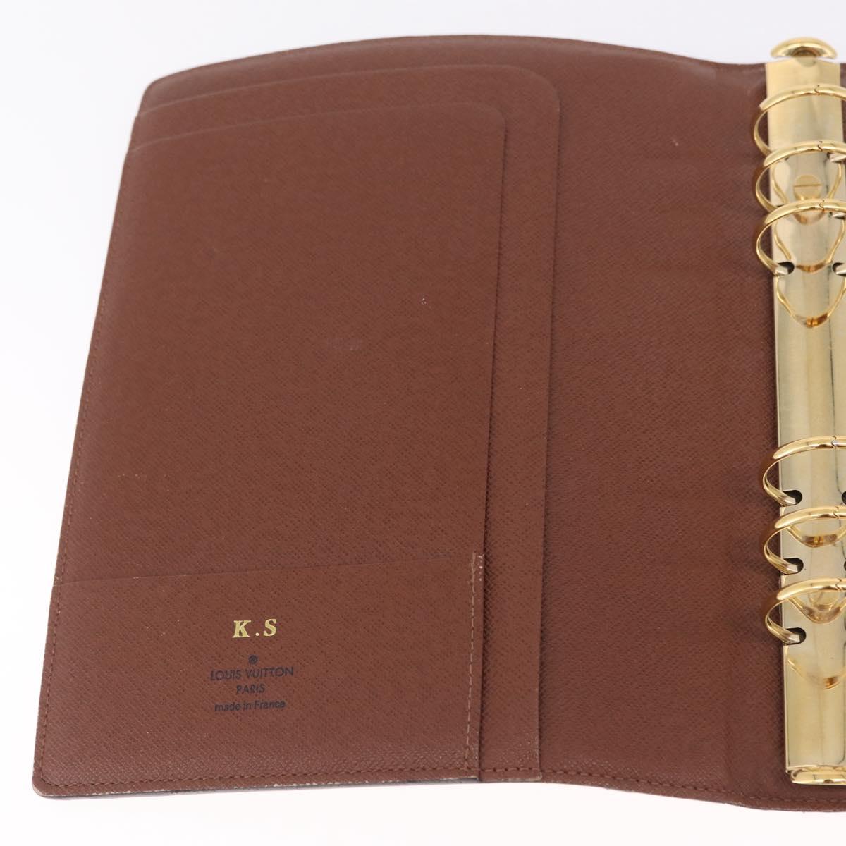 LOUIS VUITTON Monogram Agenda GM Day Planner Cover R20006 LV Auth am13005