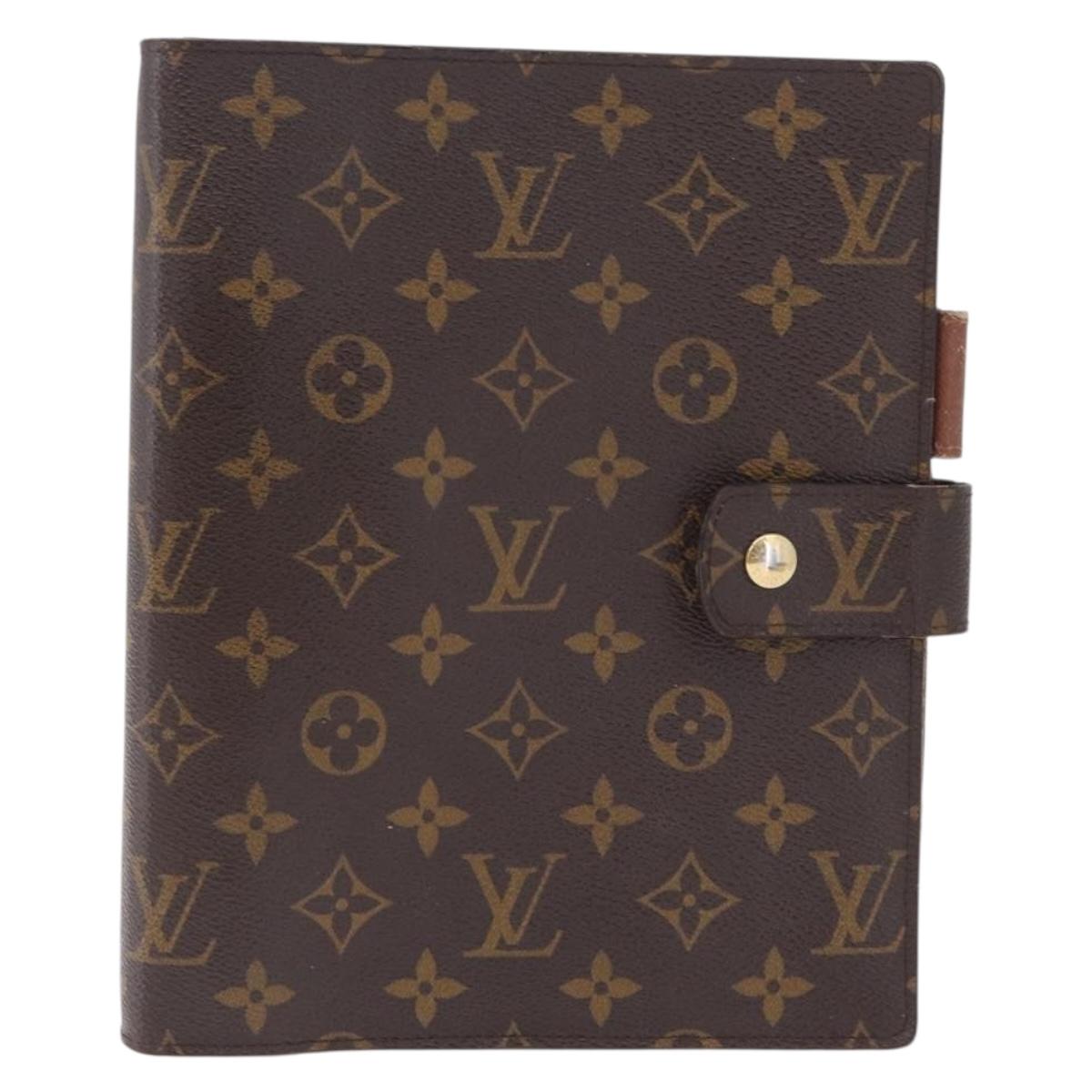 LOUIS VUITTON Monogram Agenda GM Day Planner Cover R20006 LV Auth am13005