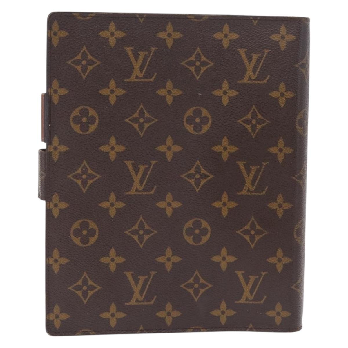 LOUIS VUITTON Monogram Agenda GM Day Planner Cover R20006 LV Auth am13005