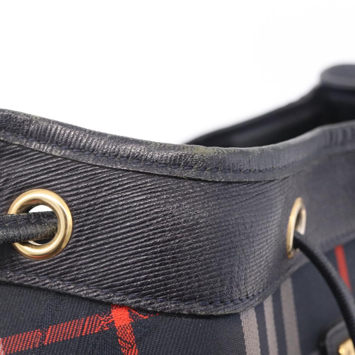 Burberrys Nova Check Purse Shoulder Bag Canvas Black Gold Auth am13008A