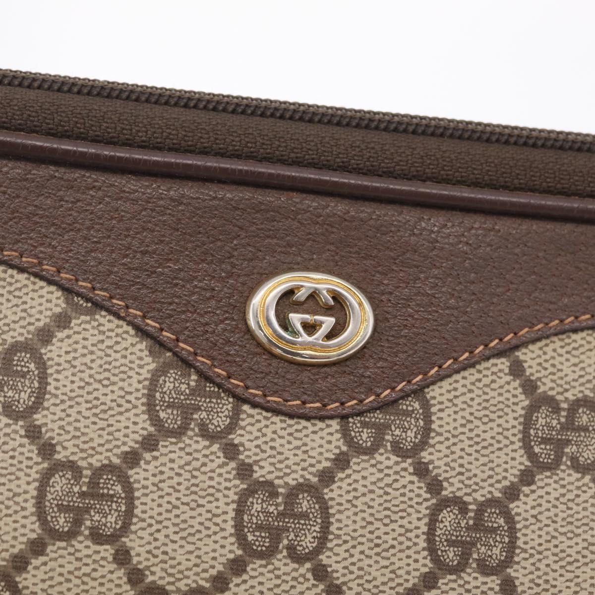 GUCCI GG Supreme Shoulder Bag PVC Beige Gold 97 02 068 Auth am13012