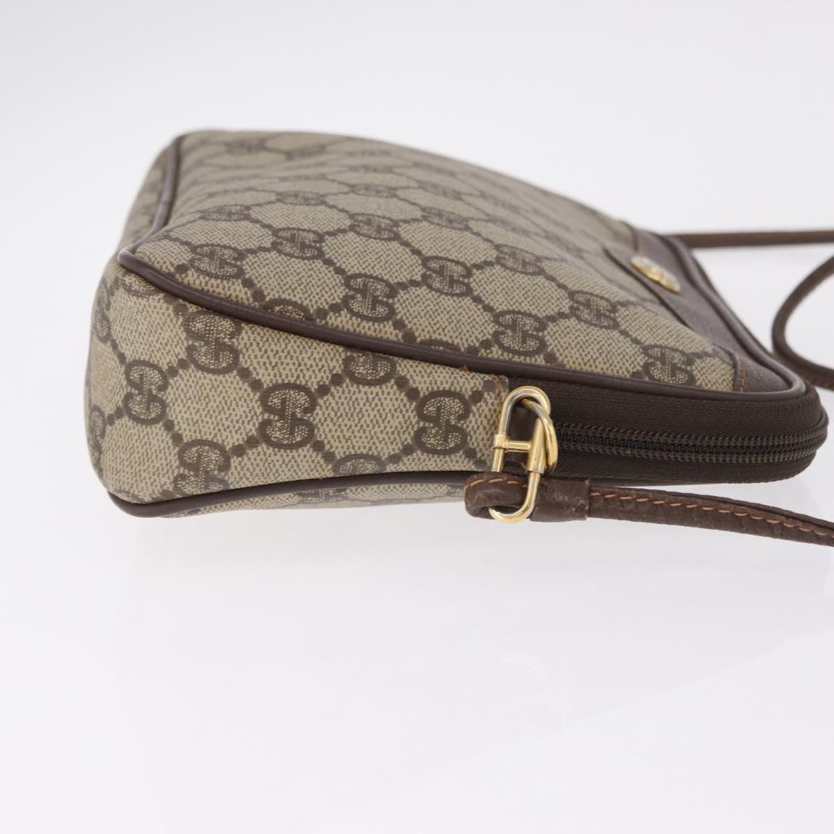 GUCCI GG Supreme Shoulder Bag PVC Beige Gold 97 02 068 Auth am13012