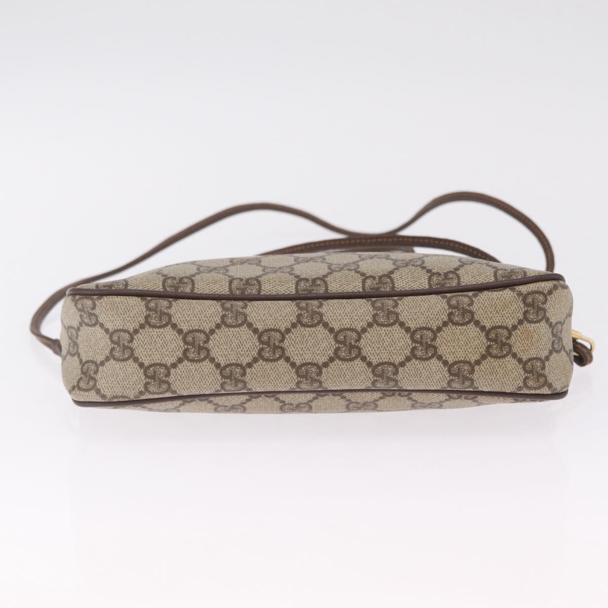 GUCCI GG Supreme Shoulder Bag PVC Beige Gold 97 02 068 Auth am13012