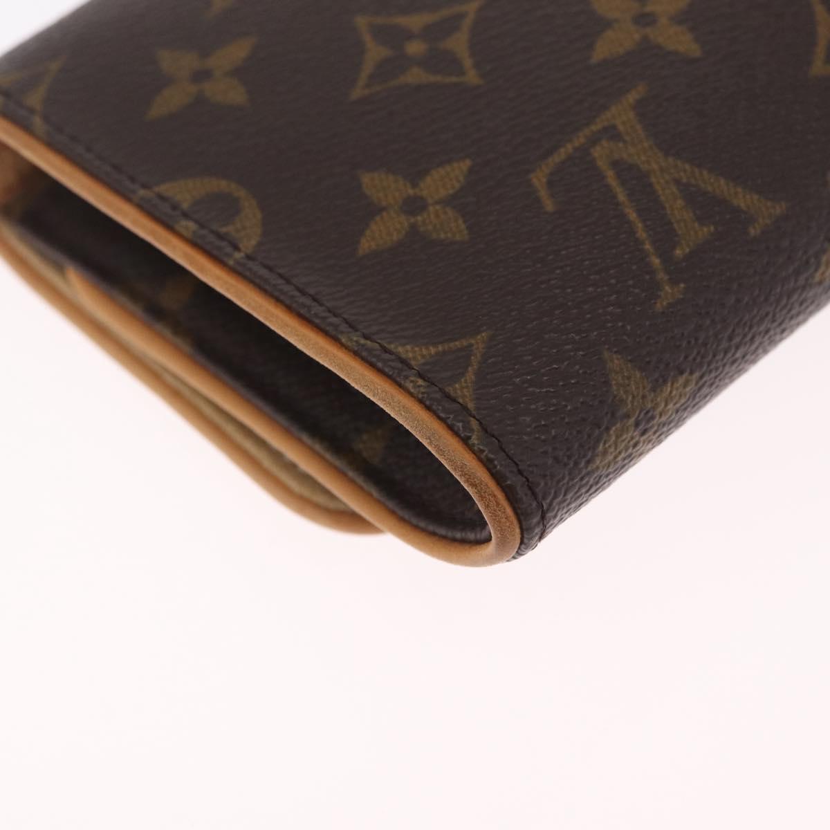 LOUIS VUITTON Monogram Pochette Twin GM Shoulder Bag Brown M51852 Auth am13018V