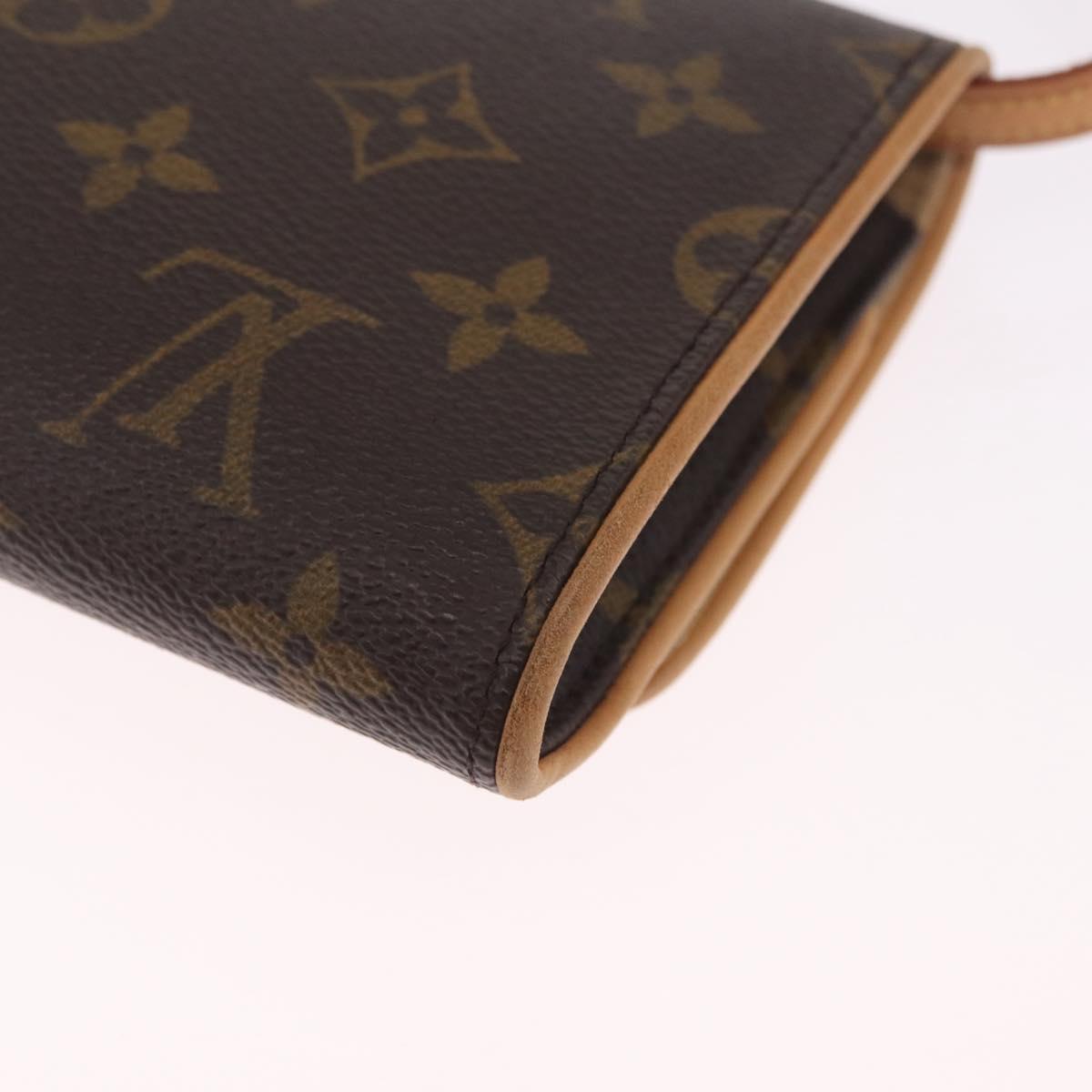 LOUIS VUITTON Monogram Pochette Twin GM Shoulder Bag Brown M51852 Auth am13018V