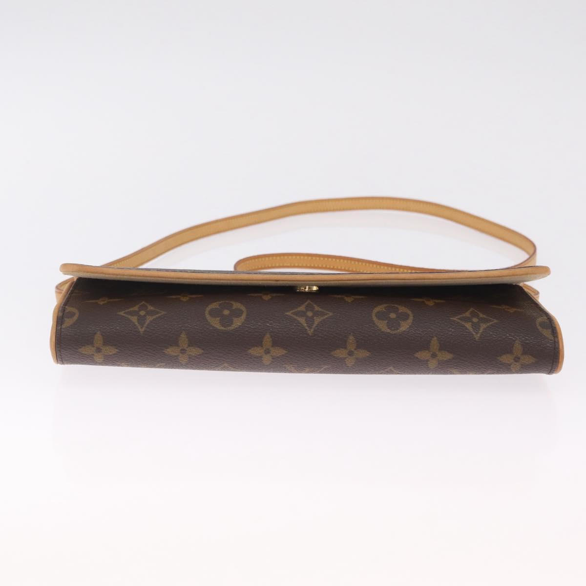LOUIS VUITTON Monogram Pochette Twin GM Shoulder Bag Brown M51852 Auth am13018V