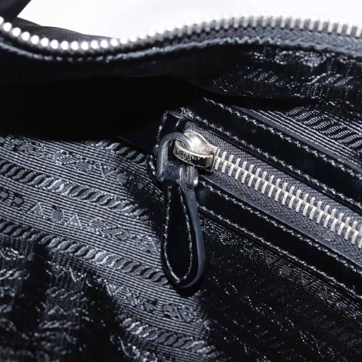 PRADA Shoulder Bag Nylon Black Silver Auth am13025V