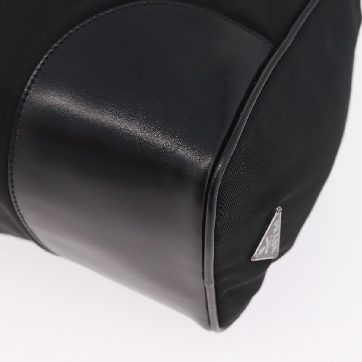 PRADA Shoulder Hand Bag Nylon Black Silver BR0607 Auth am13028V