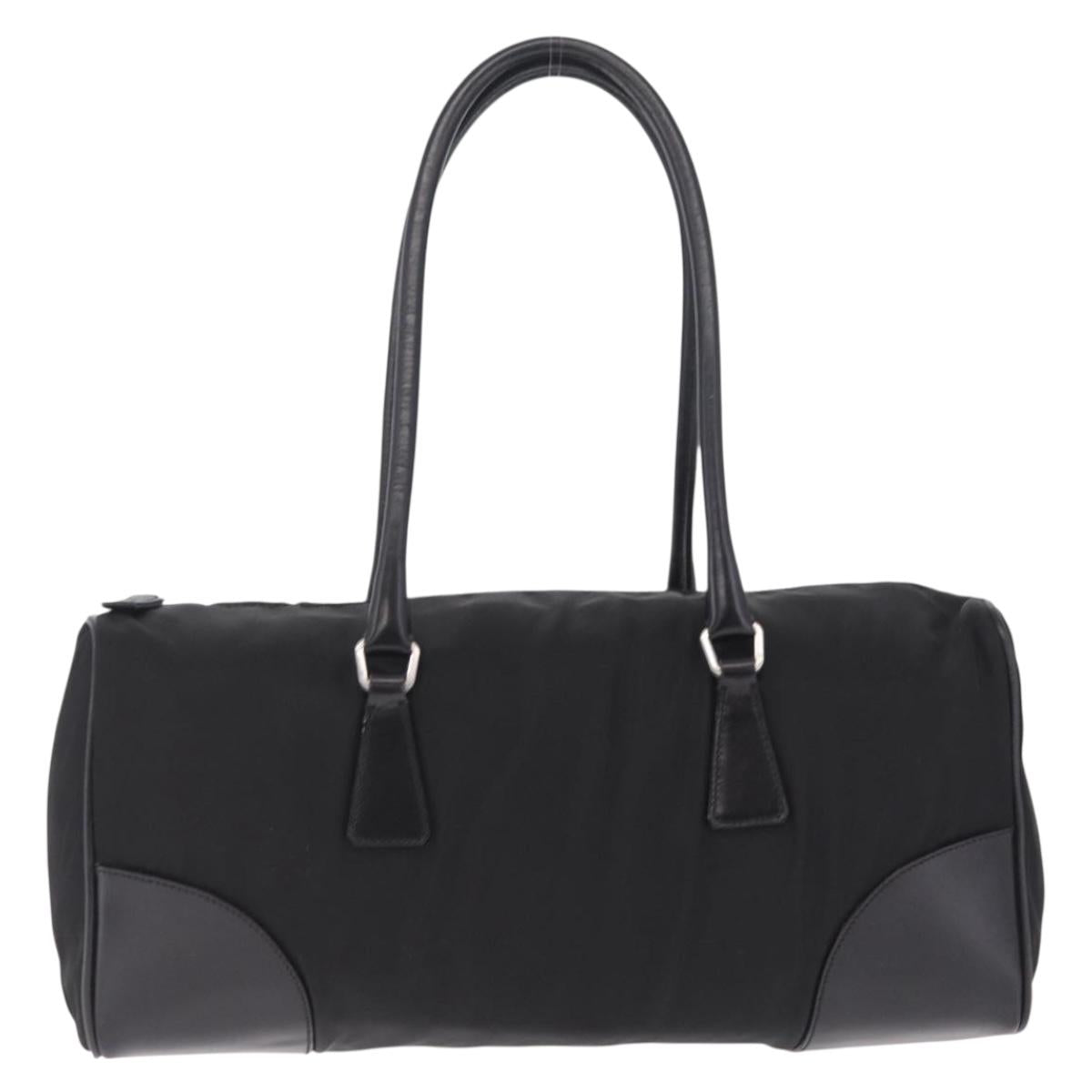 PRADA Shoulder Hand Bag Nylon Black Silver BR0607 Auth am13028V