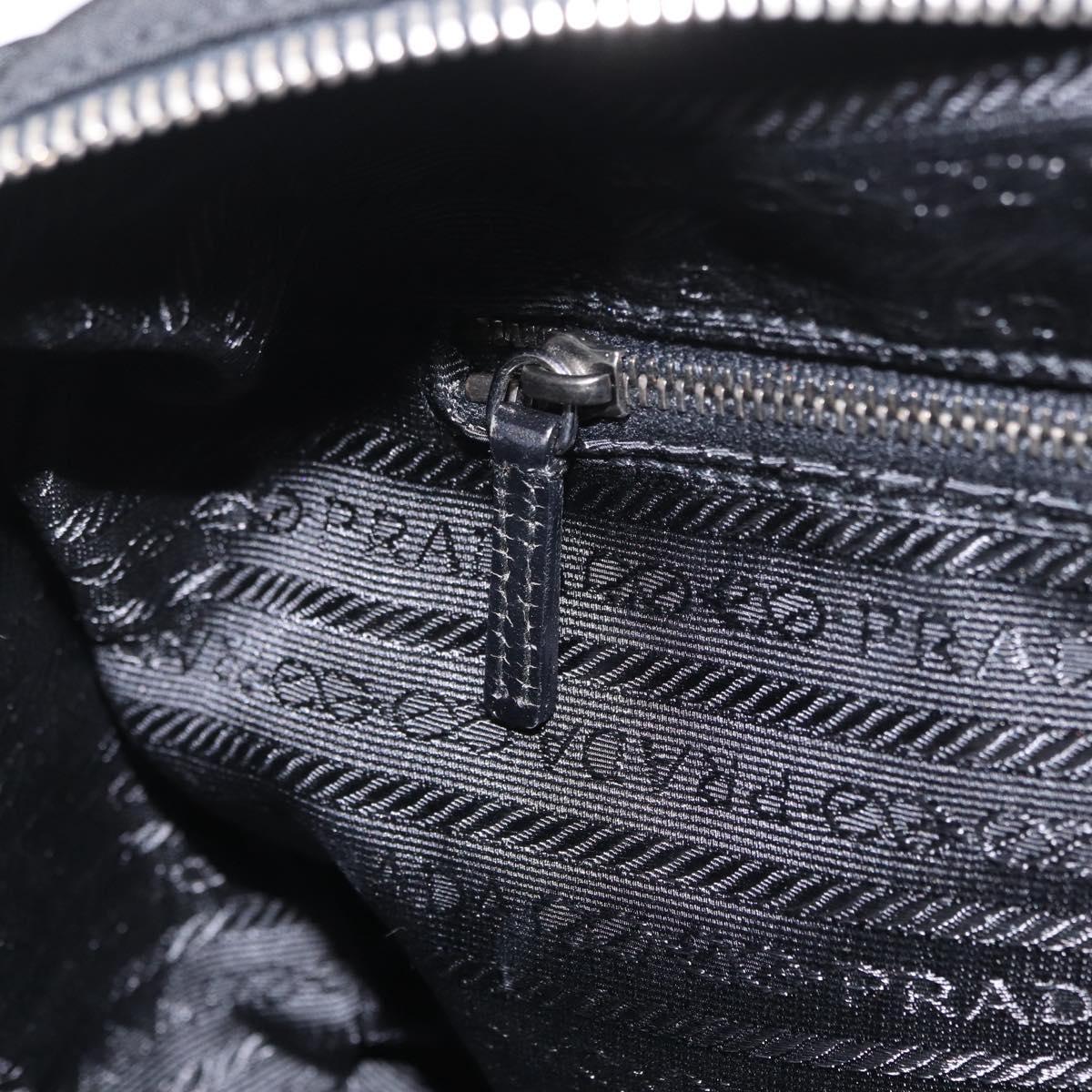 PRADA Shoulder Hand Bag Nylon Black Silver BR0607 Auth am13028V