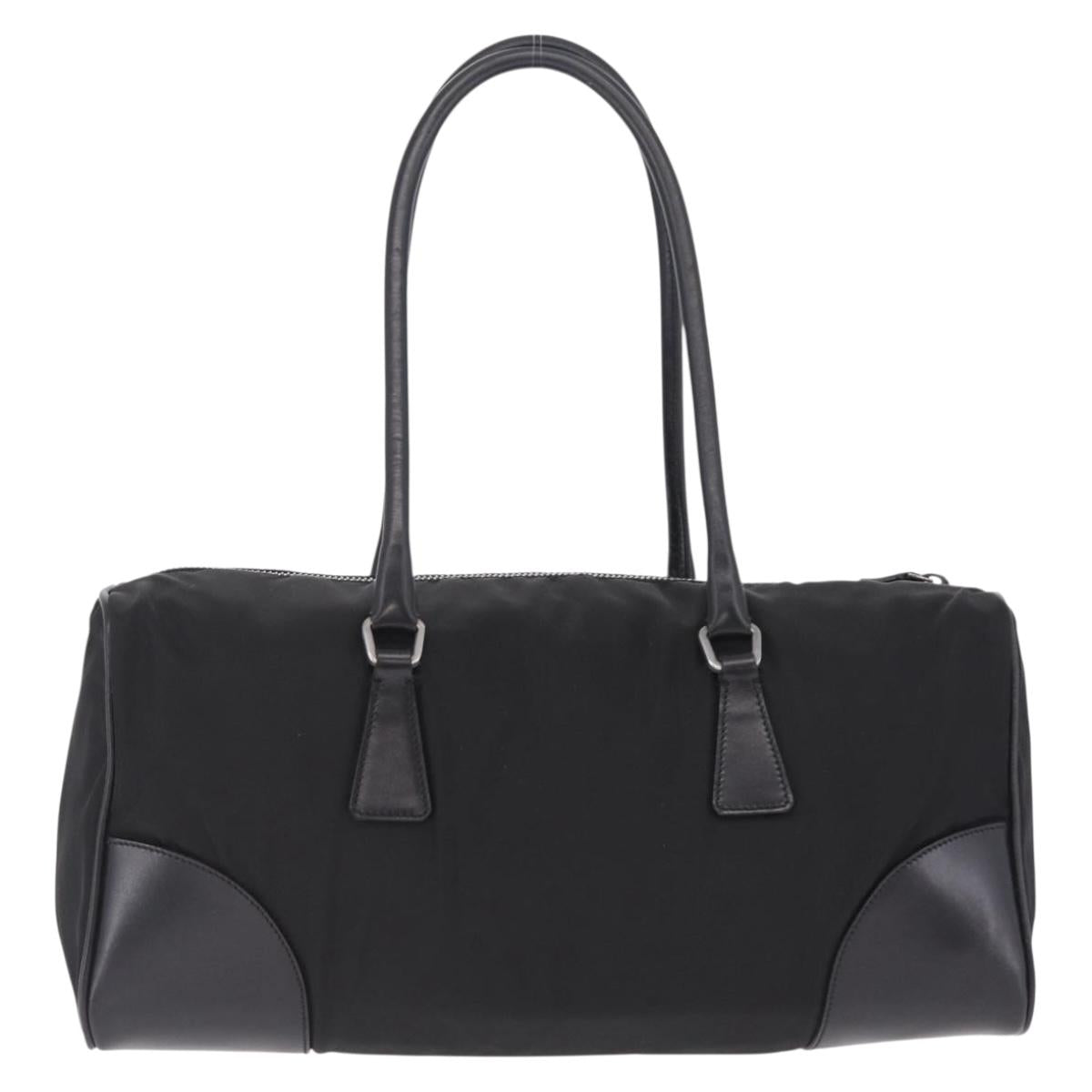PRADA Shoulder Hand Bag Nylon Black Silver BR0607 Auth am13028V