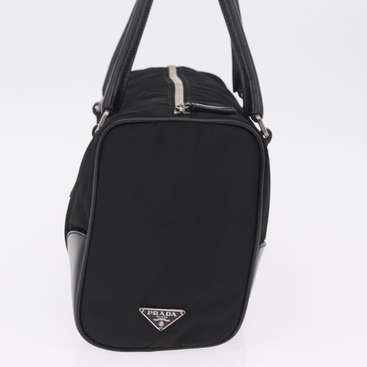 PRADA Shoulder Hand Bag Nylon Black Silver BR0607 Auth am13028V
