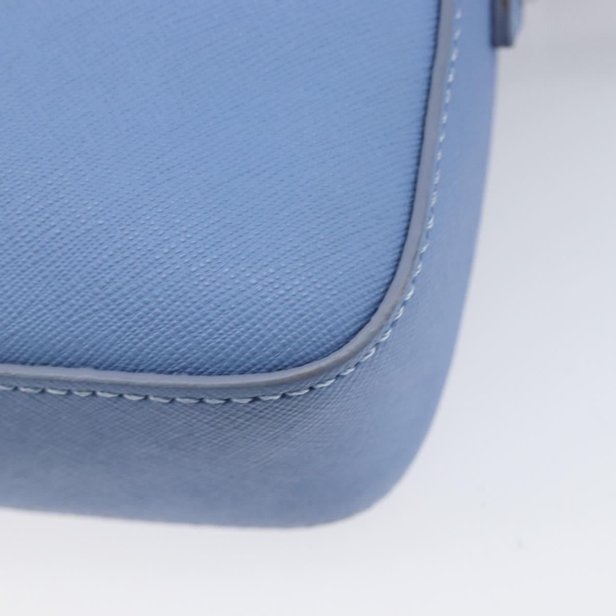 Vivienne Westwood Shoulder Bag Leather Light Blue Silver Auth am13035V