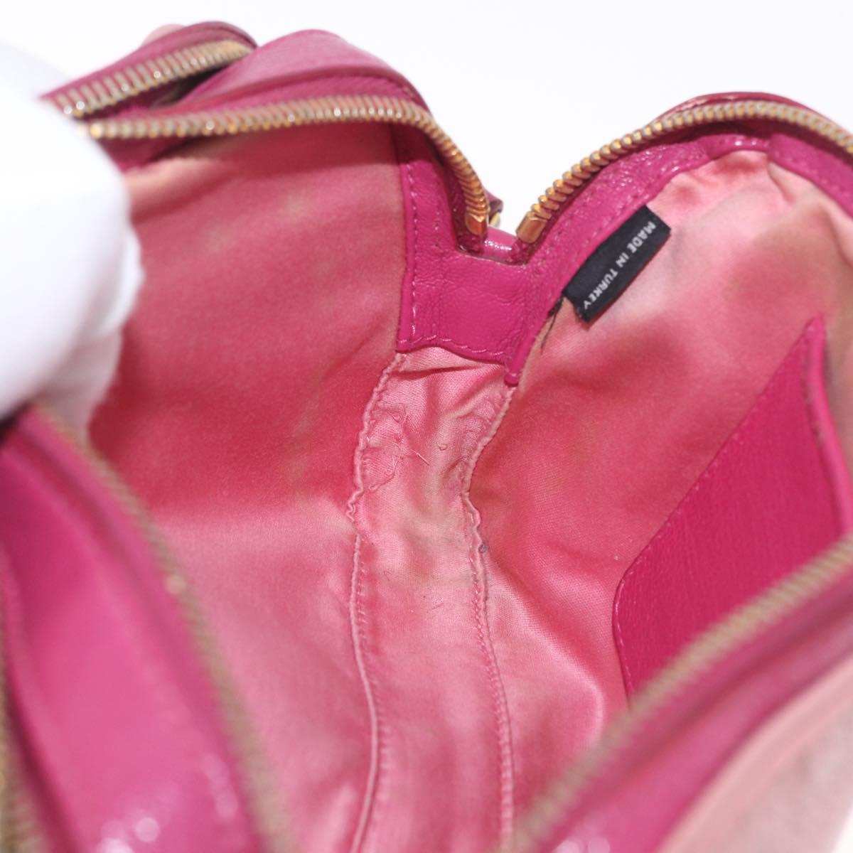 Miu Miu Shoulder Bag Leather Pink Gold Tone Auth am13053A