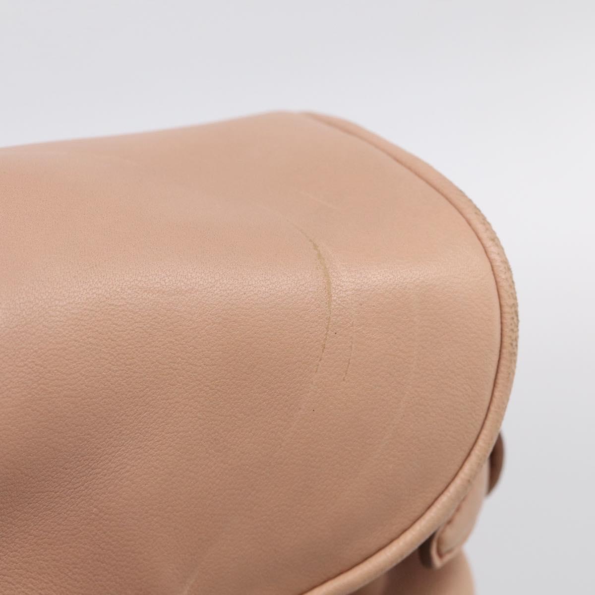 Miu Miu Turn Lock Flap Tote Bag Leather Pink Gold Tone Auth am13067V