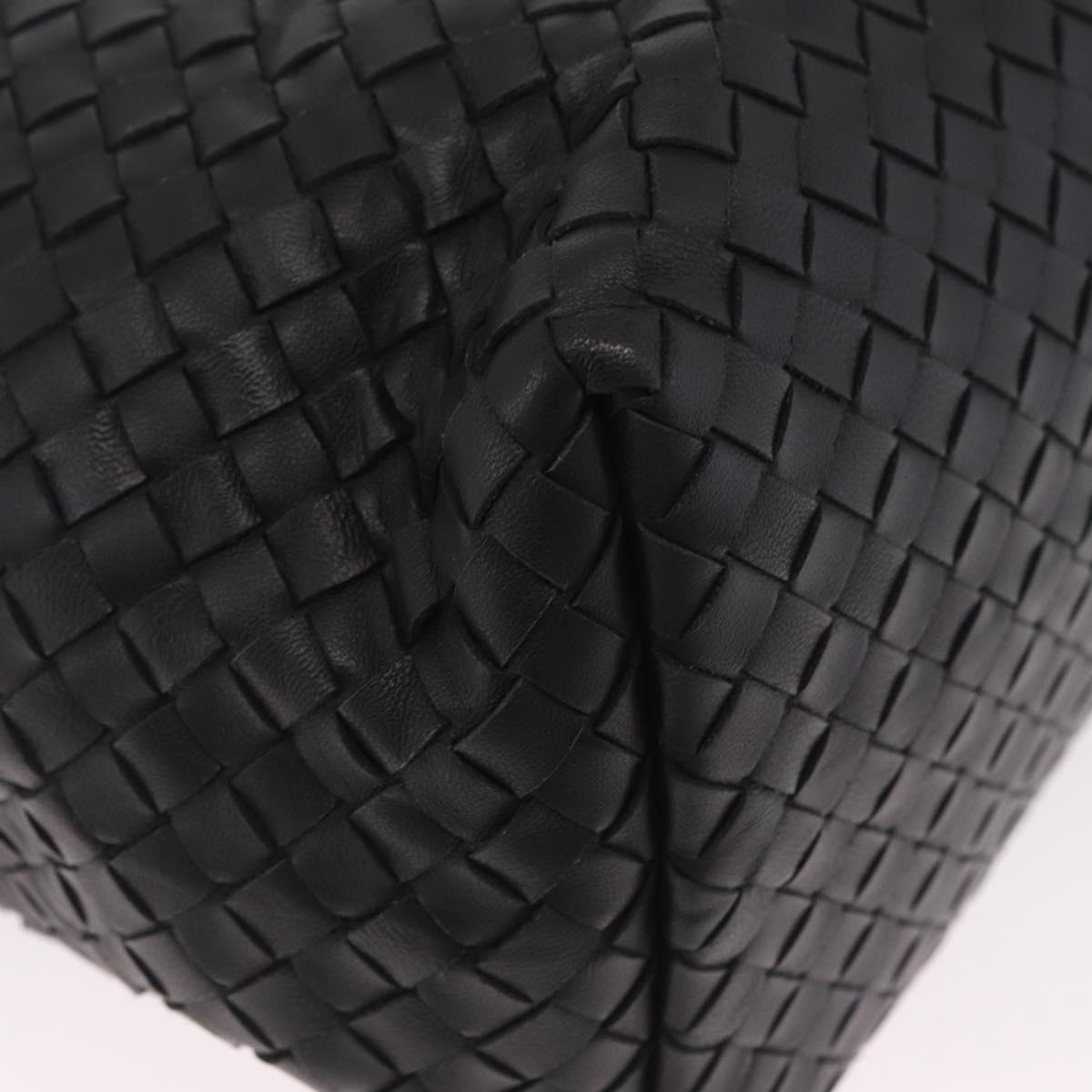 Bottega Veneta INTRECCIATO Garda Hand Bag Leather Black Auth am13078V