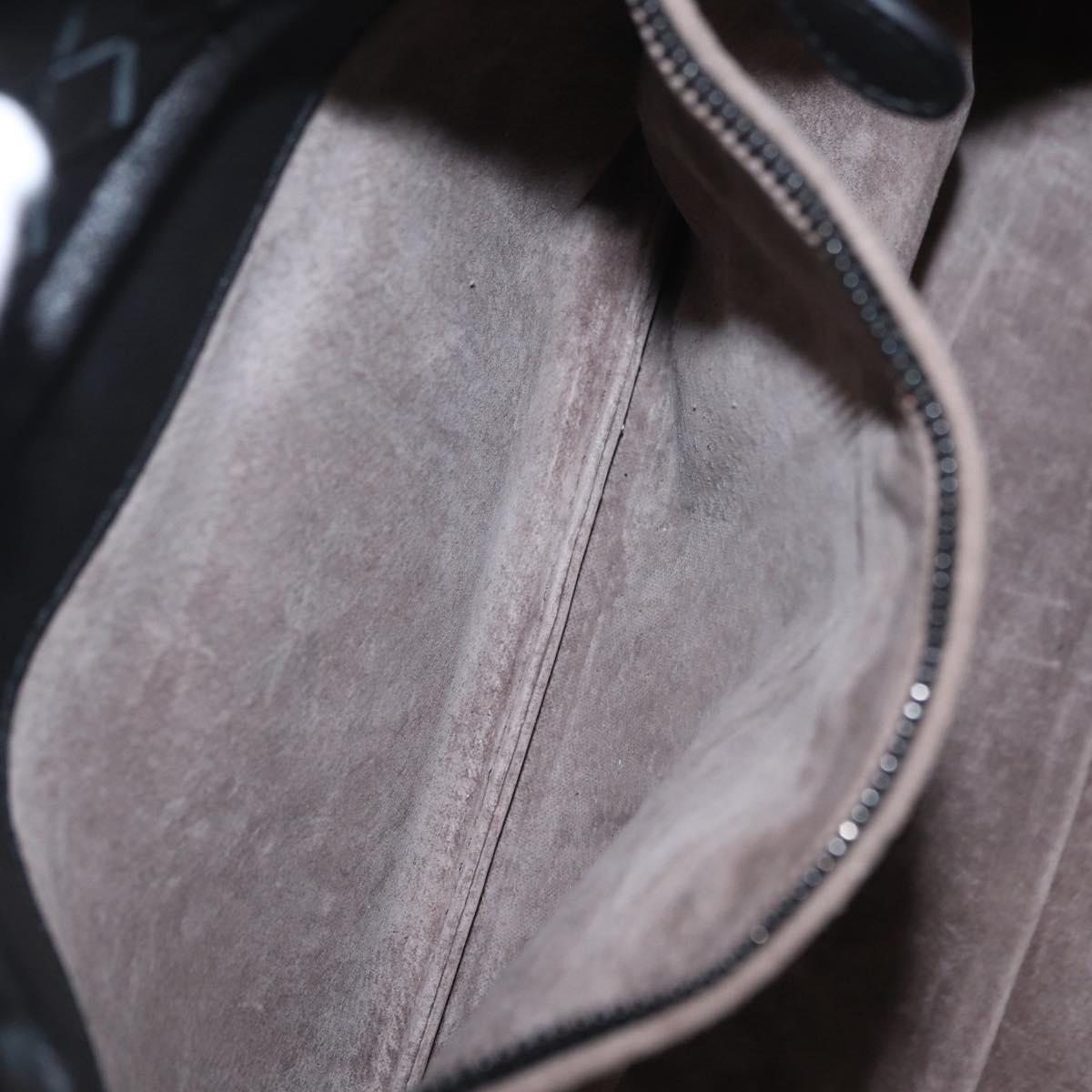 Bottega Veneta INTRECCIATO Garda Hand Bag Leather Black Auth am13078V