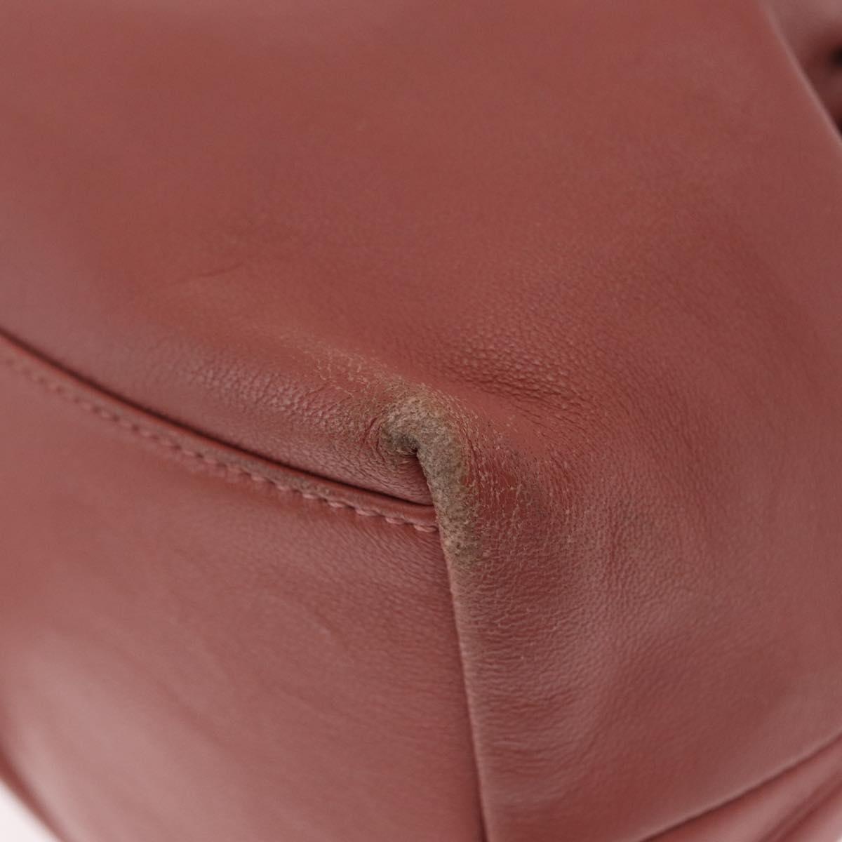 Jimmy Choo Juno Shoulder Bag Leather Pink Gold Tone Auth am13084A