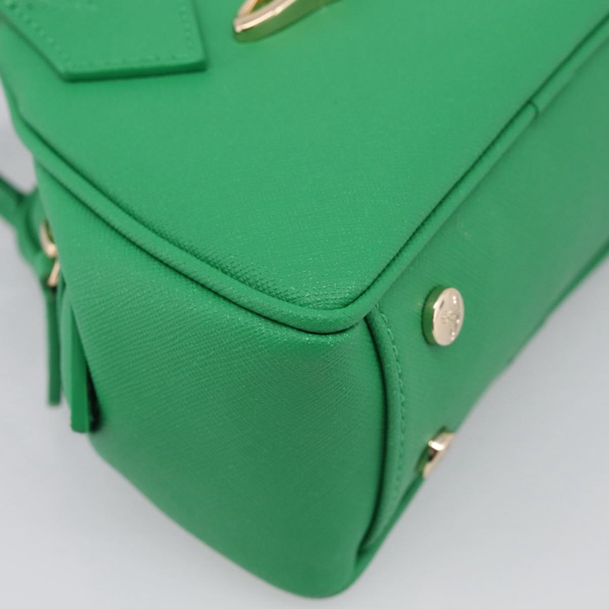 Vivienne Westwood MINI YASMINE Orb Hand Bag Leather Green Gold Auth am13089V