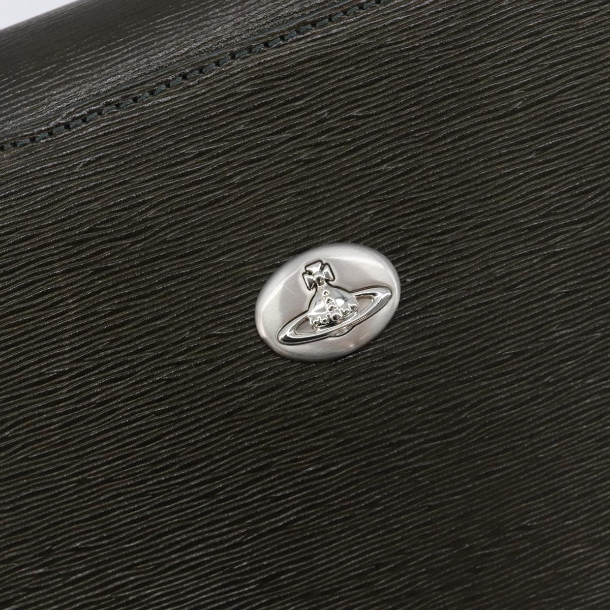 Vivienne Westwood Hand Bag Leather Green Silver Auth am13090A
