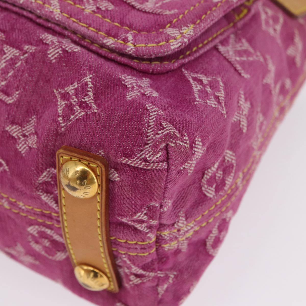 LOUIS VUITTON Monogram Denim Buggy PM Shoulder Bag Pink M95212 LV Auth am13094V