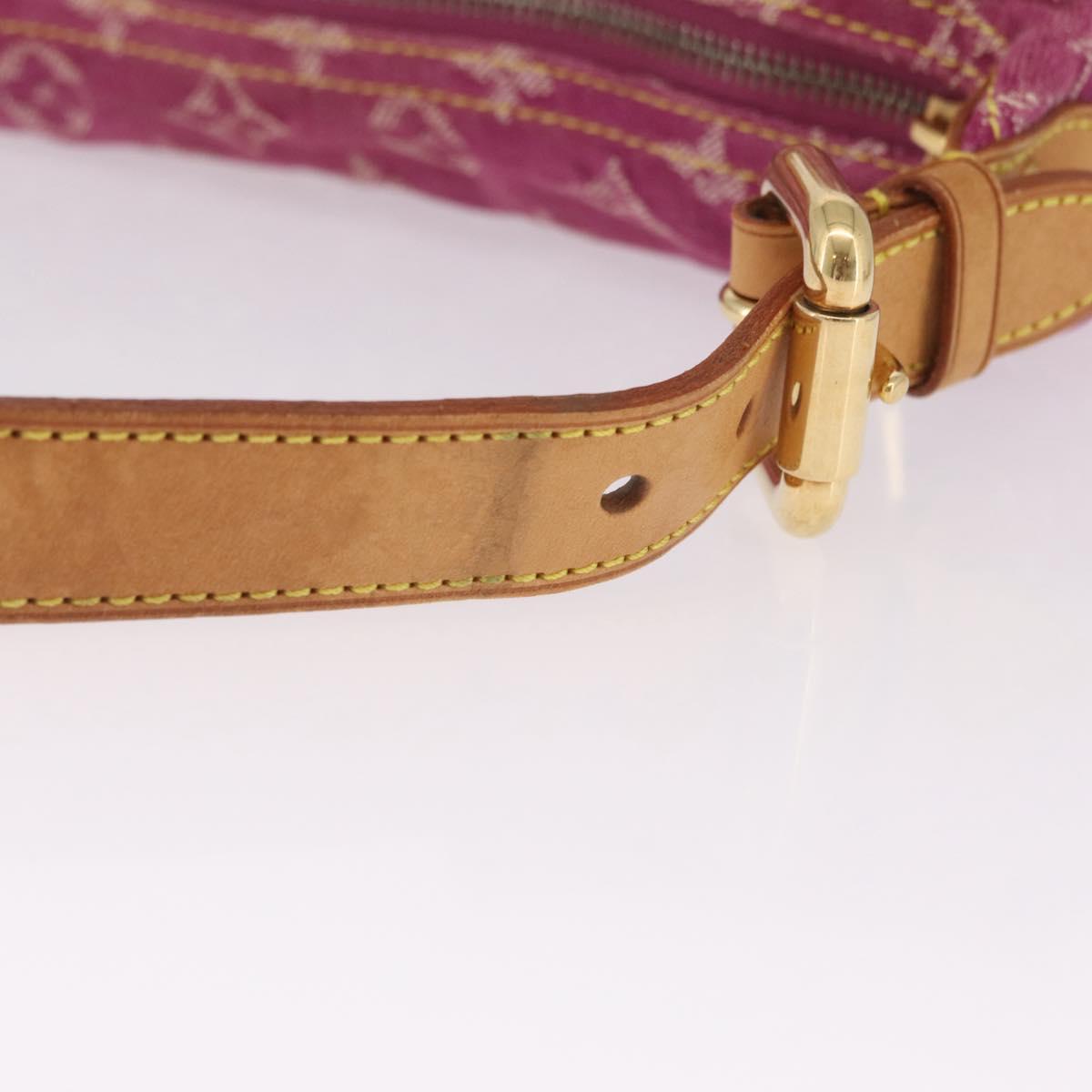 LOUIS VUITTON Monogram Denim Buggy PM Shoulder Bag Pink M95212 LV Auth am13094V