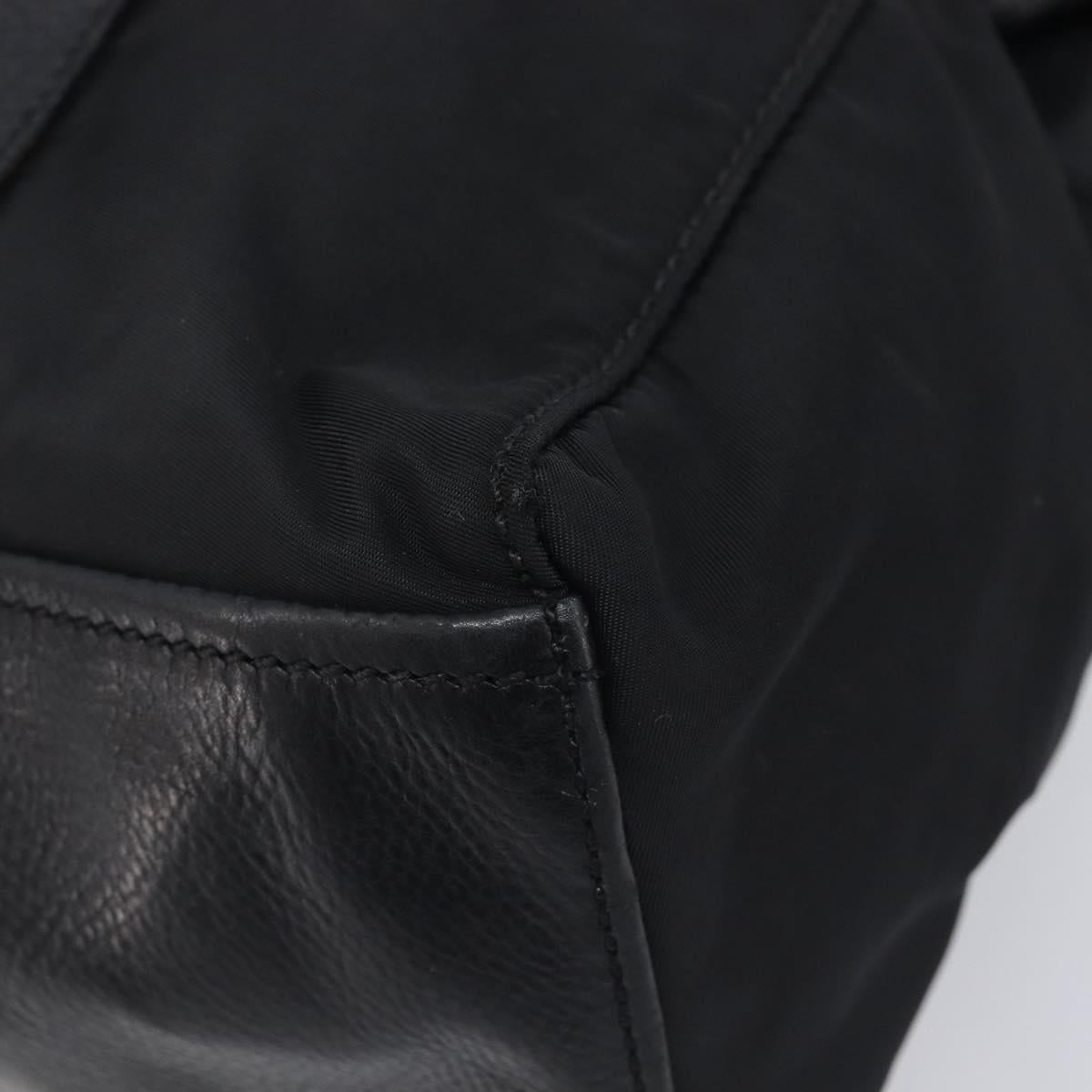 PRADA Shoulder Bag Nylon Black Silver Auth am13098A