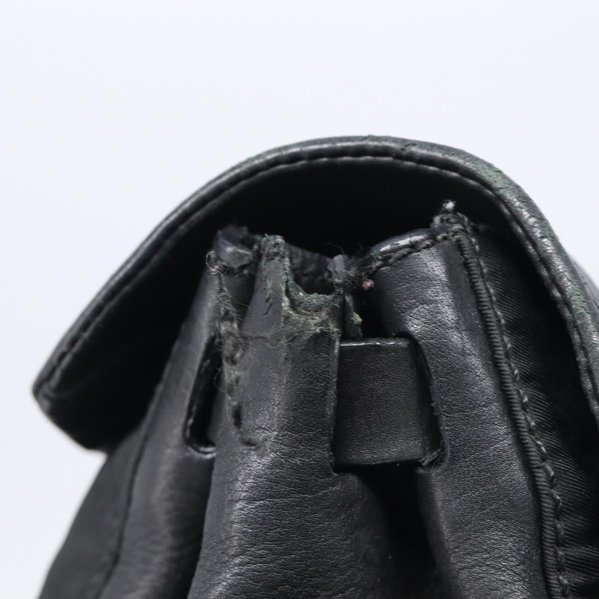 PRADA Shoulder Bag Nylon Black Silver Auth am13098A