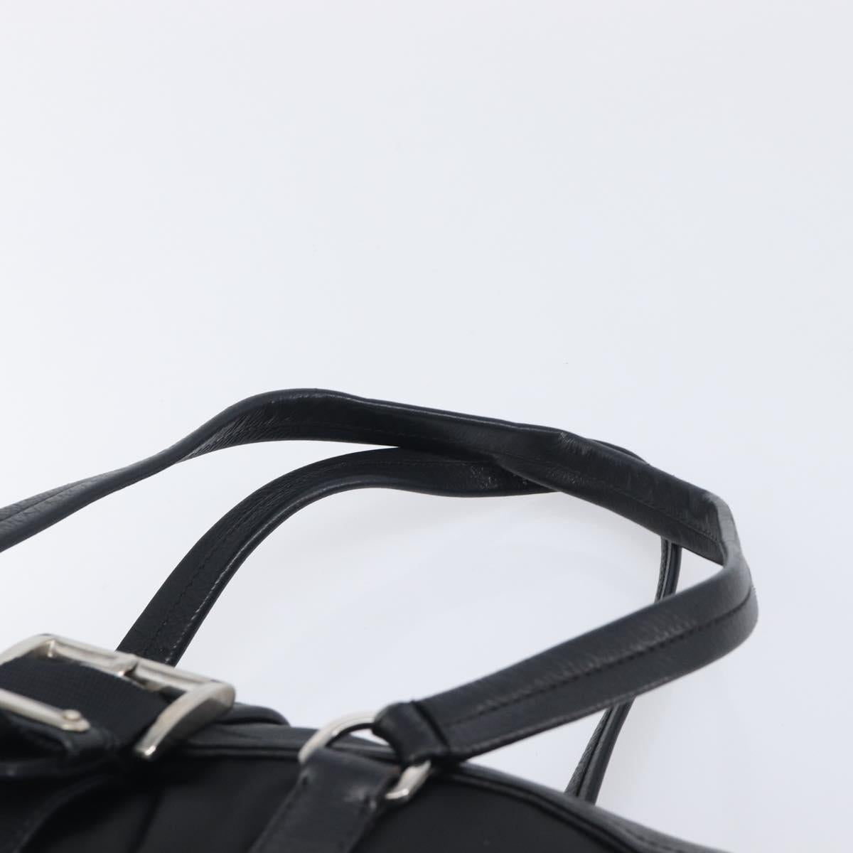 PRADA Shoulder Bag Nylon Black Silver Auth am13098A
