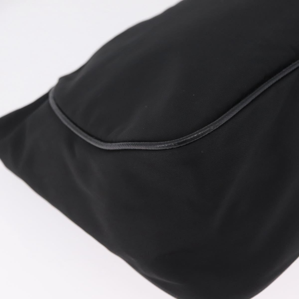 PRADA Shoulder Bag Nylon Black Silver Auth am13104V