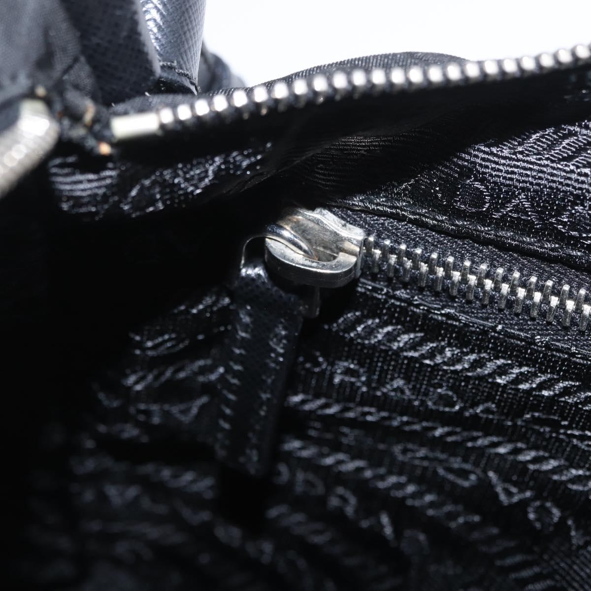 PRADA Shoulder Bag Nylon Black Silver Auth am13104V