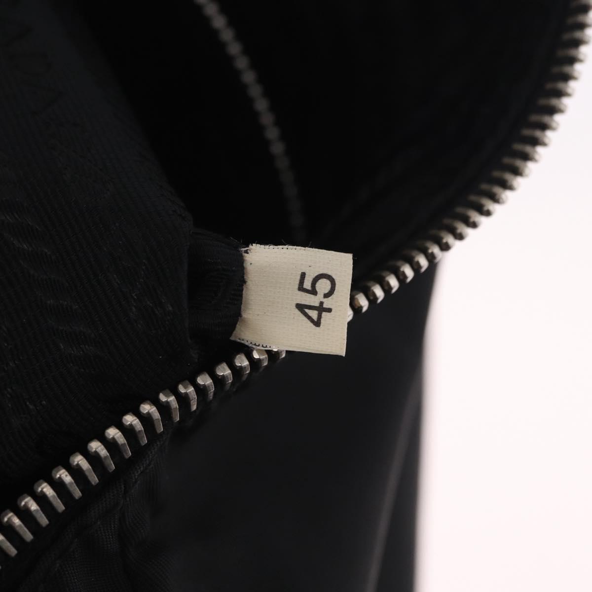 PRADA Shoulder Bag Nylon Black Silver Auth am13104V
