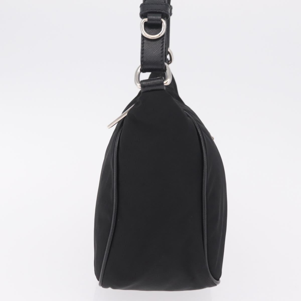 PRADA Shoulder Bag Nylon Black Silver Auth am13104V