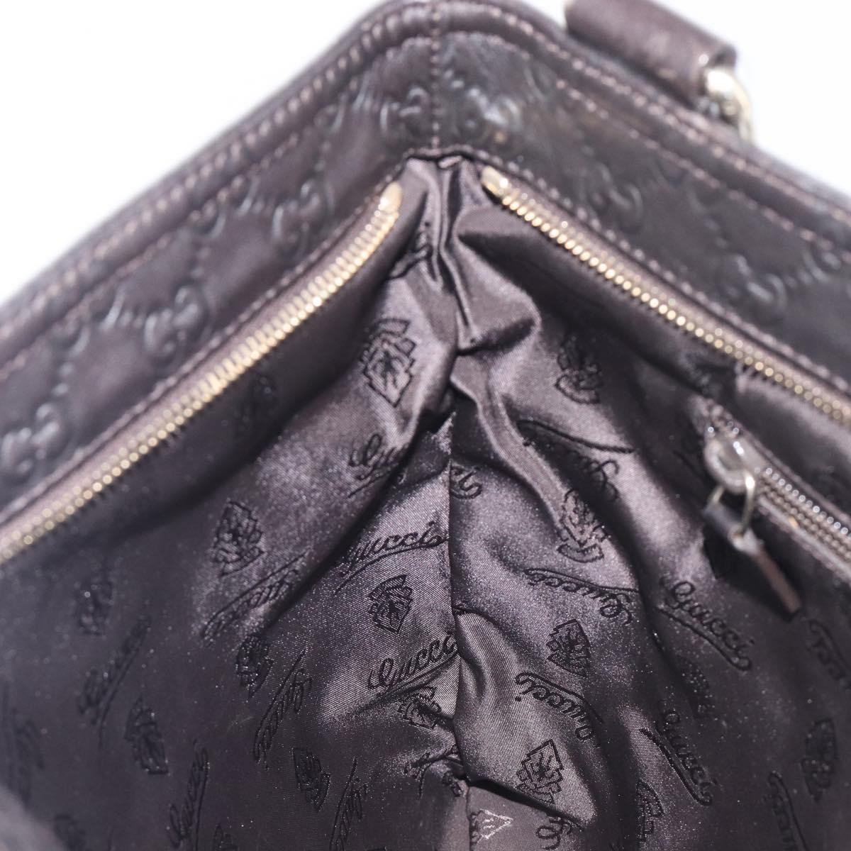 GUCCI GuccissimaGG Shoulder Bag Leather Black Gold Tone 201446 Auth am13105V