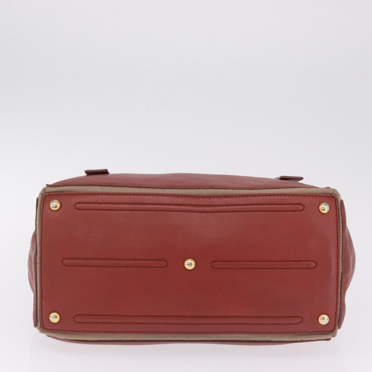 Saint Laurent Muse To Hand Bag Leather Brown Gold Tone 229680 Auth am13115A