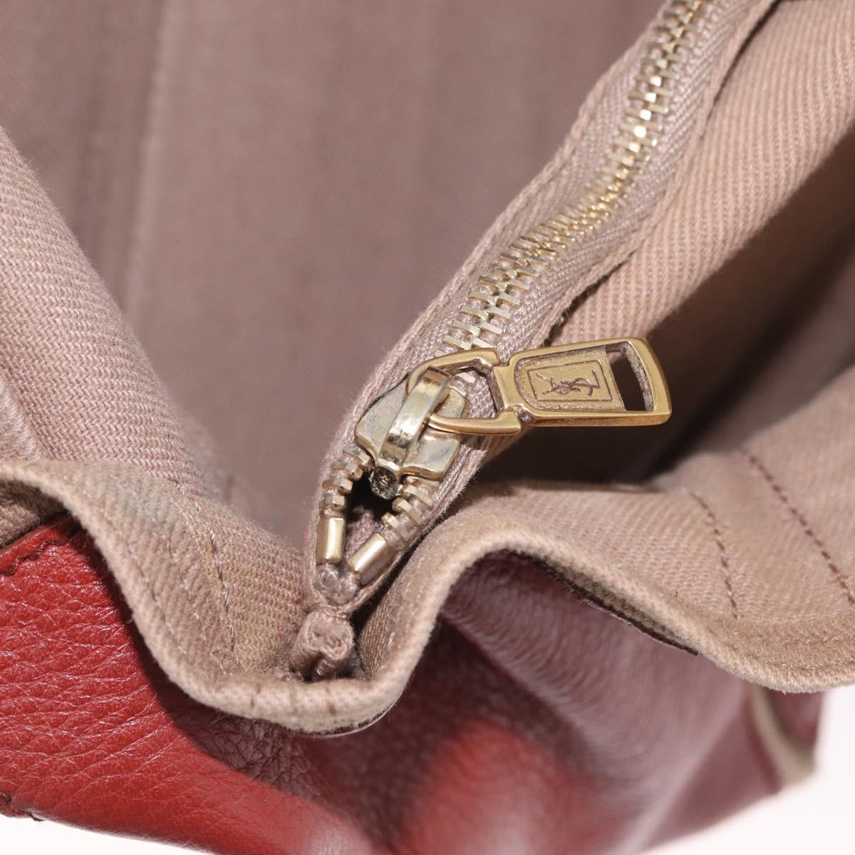 Saint Laurent Muse To Hand Bag Leather Brown Gold Tone 229680 Auth am13115A