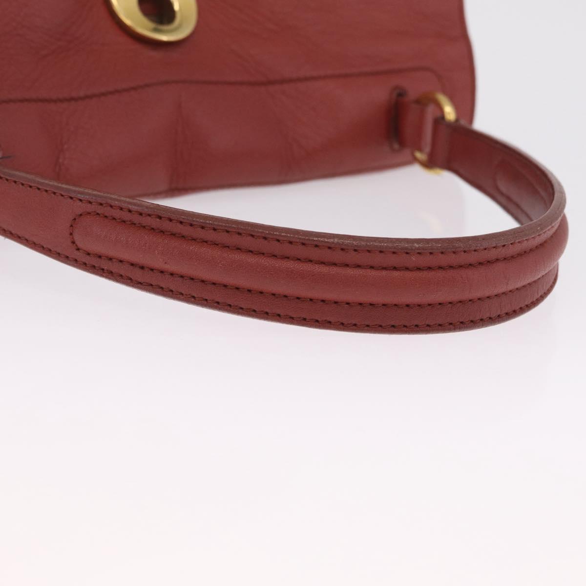 Saint Laurent Muse To Hand Bag Leather Brown Gold Tone 229680 Auth am13115A