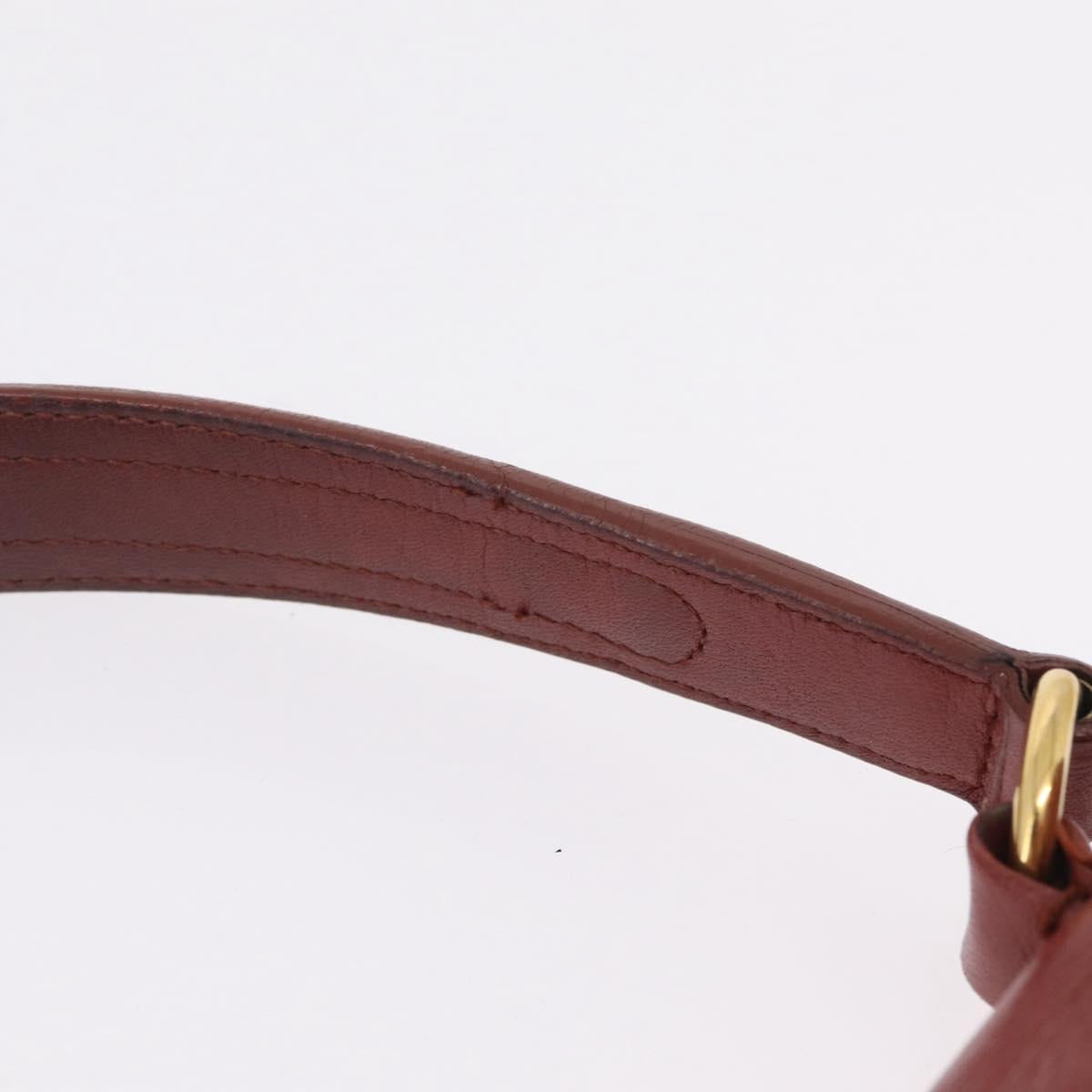 Saint Laurent Muse To Hand Bag Leather Brown Gold Tone 229680 Auth am13115A