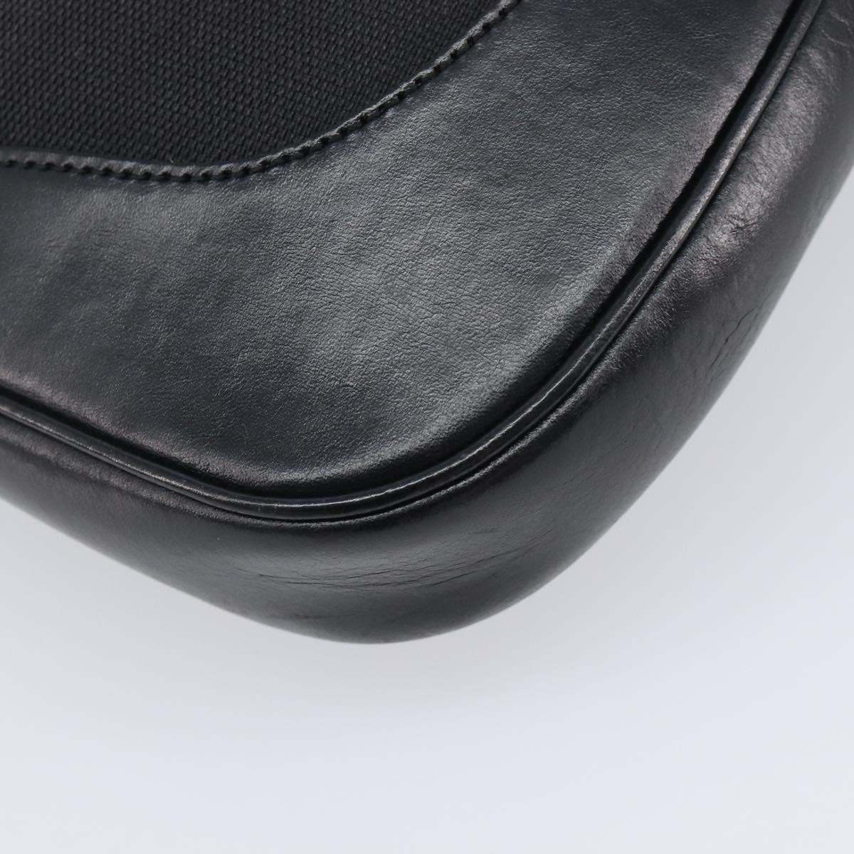 GUCCI Jackie Shoulder Bag Canvas Black Silver 001 3306 Auth am13126V