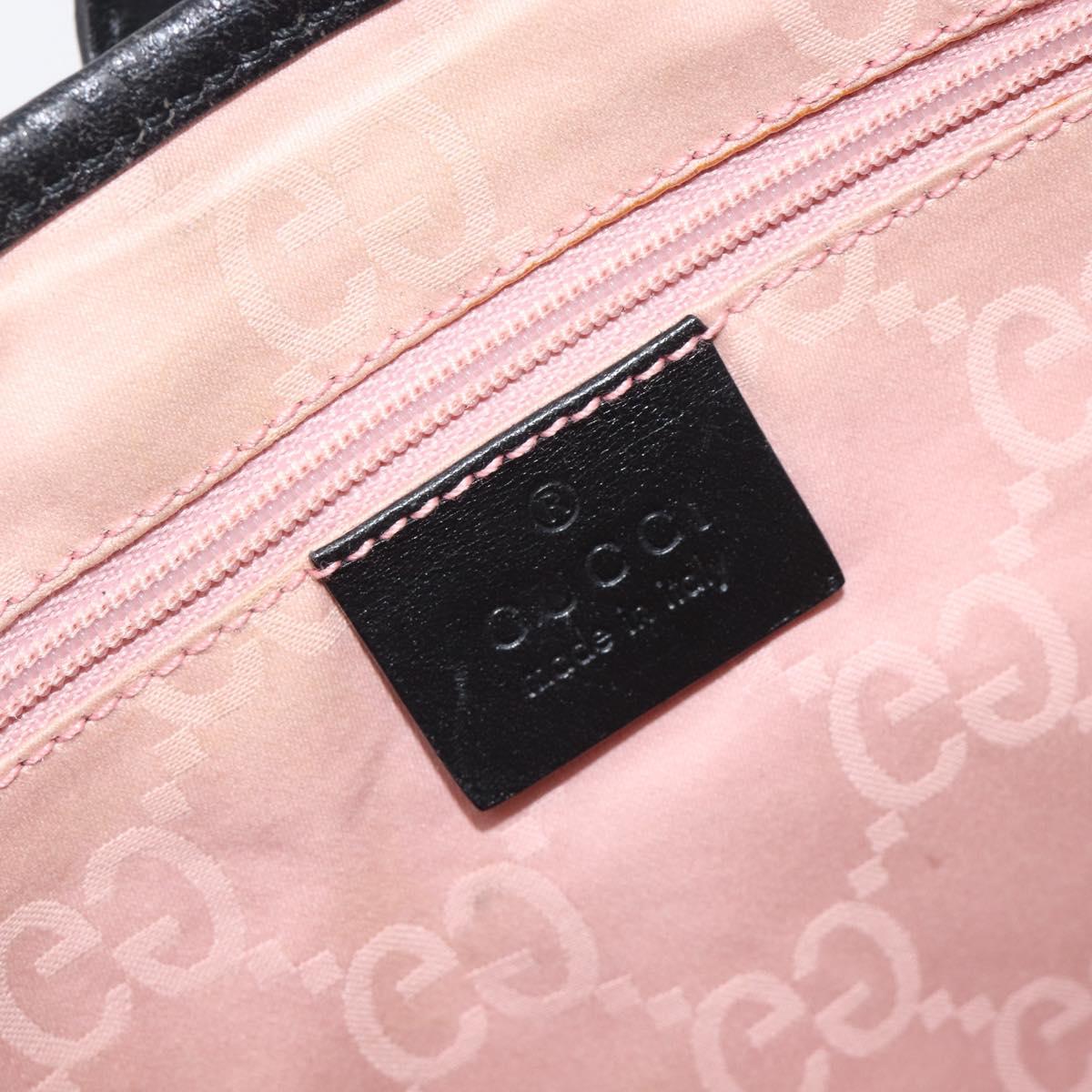 GUCCI Jackie Shoulder Bag Canvas Black Silver 001 3306 Auth am13126V
