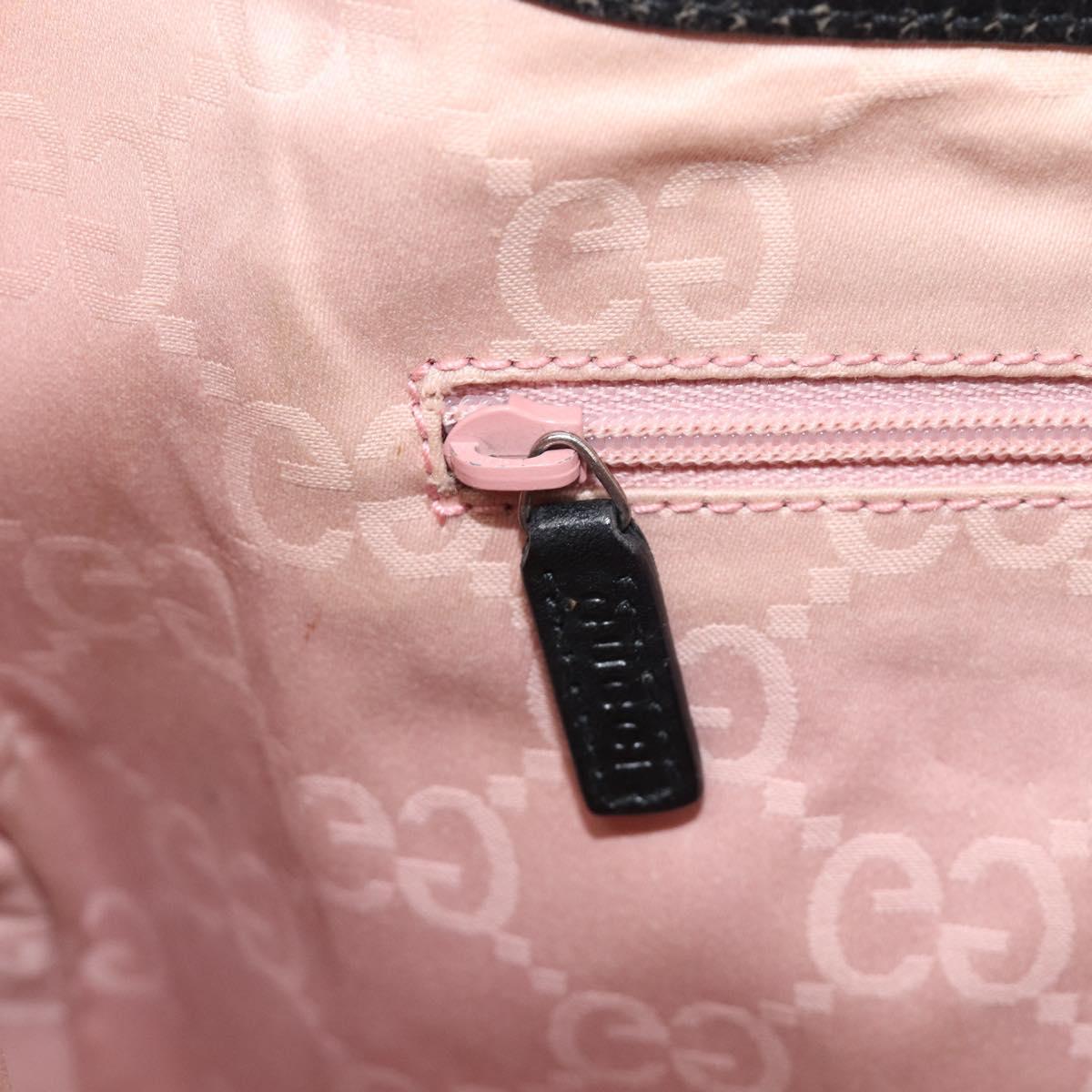 GUCCI Jackie Shoulder Bag Canvas Black Silver 001 3306 Auth am13126V