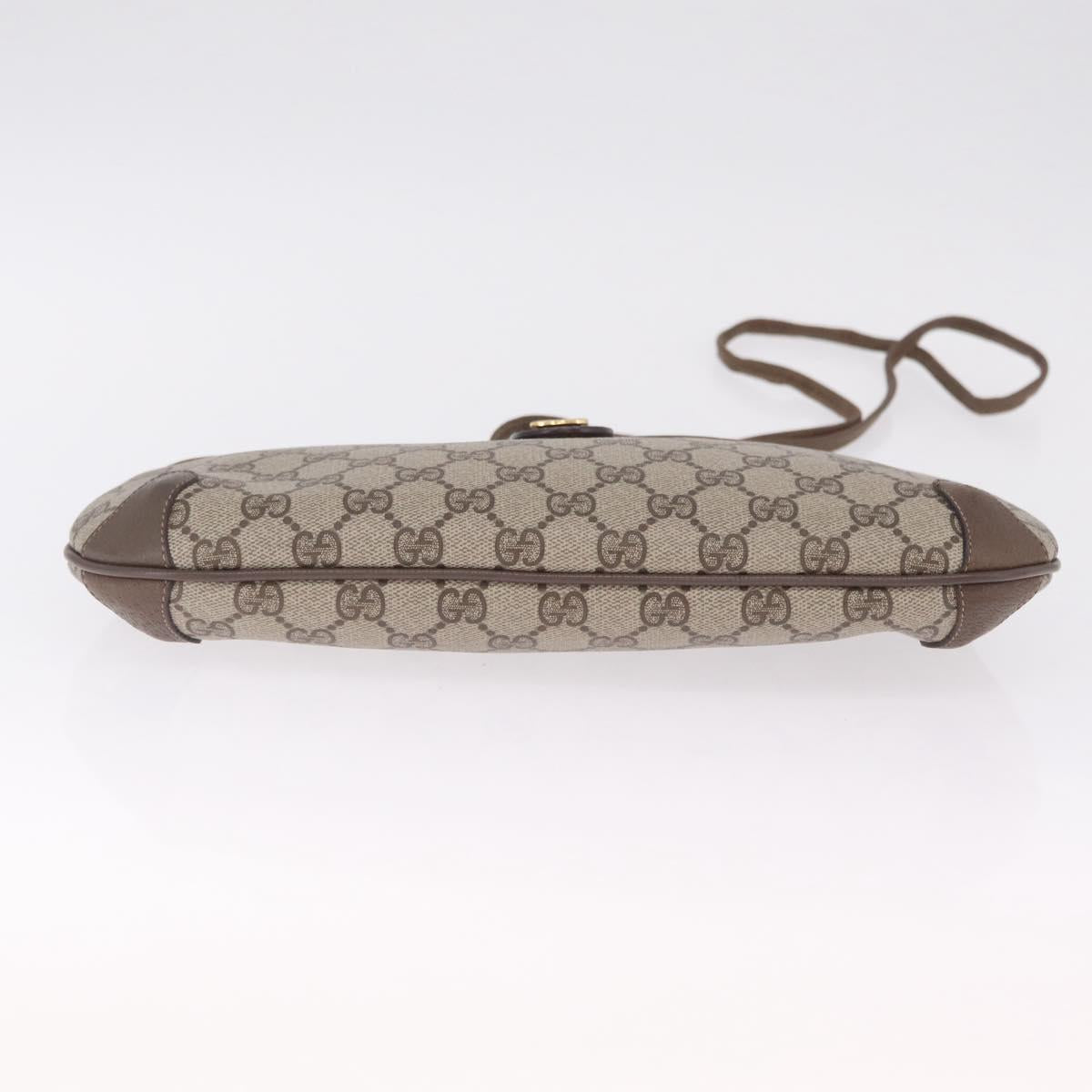 GUCCI GG Supreme Web Sherry Line Shoulder Bag PVC Brown 904 02 026 Auth am13133A