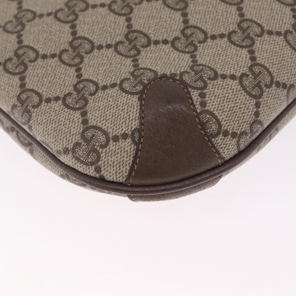 GUCCI GG Supreme Web Sherry Line Shoulder Bag PVC Brown 904 02 026 Auth am13133A