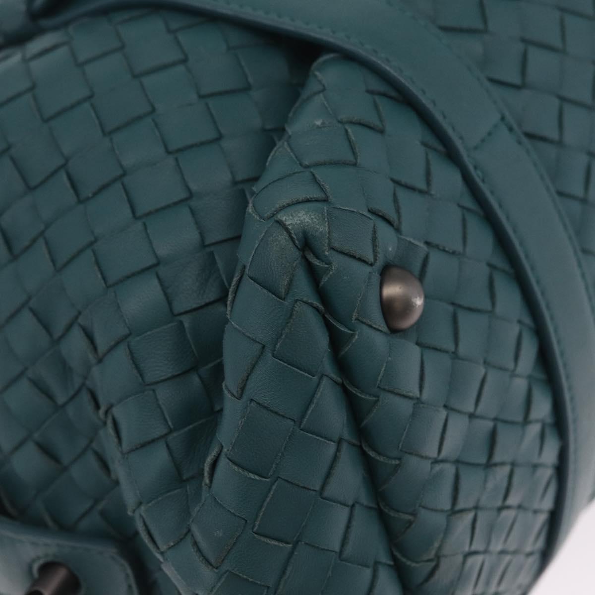 Bottega Veneta INTRECCIATO Hand Bag Leather Green Auth am13135V