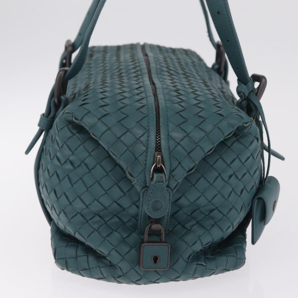 Bottega Veneta INTRECCIATO Hand Bag Leather Green Auth am13135V