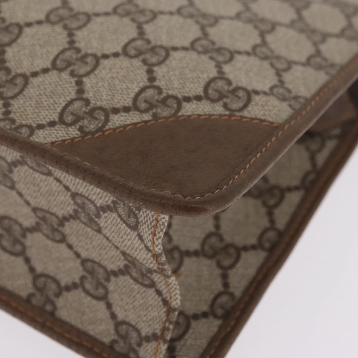 GUCCI GG Supreme Clutch Bag PVC Beige 89 01 029 Auth am13143