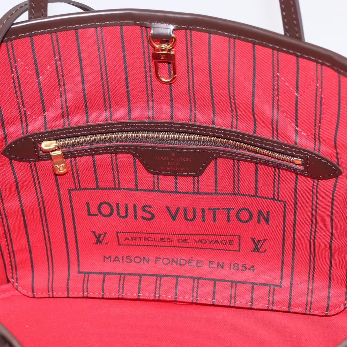 LOUIS VUITTON Damier Ebene Neverfull PM Tote Bag N51109 LV Auth am13228SAV