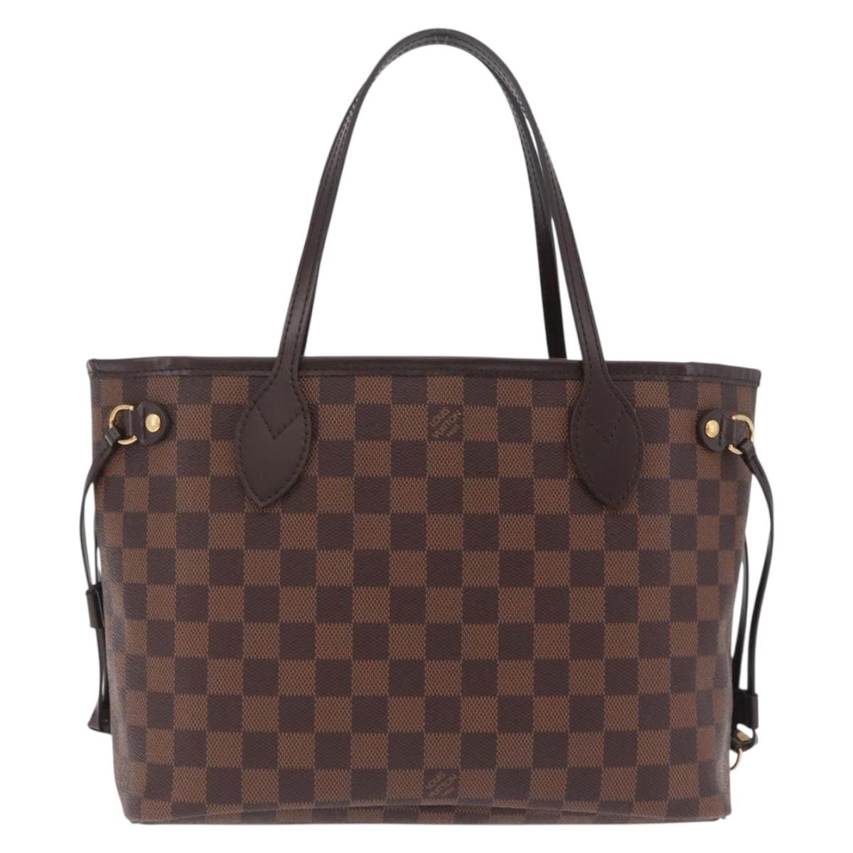 LOUIS VUITTON Damier Ebene Neverfull PM Tote Bag N51109 LV Auth am13228SAV