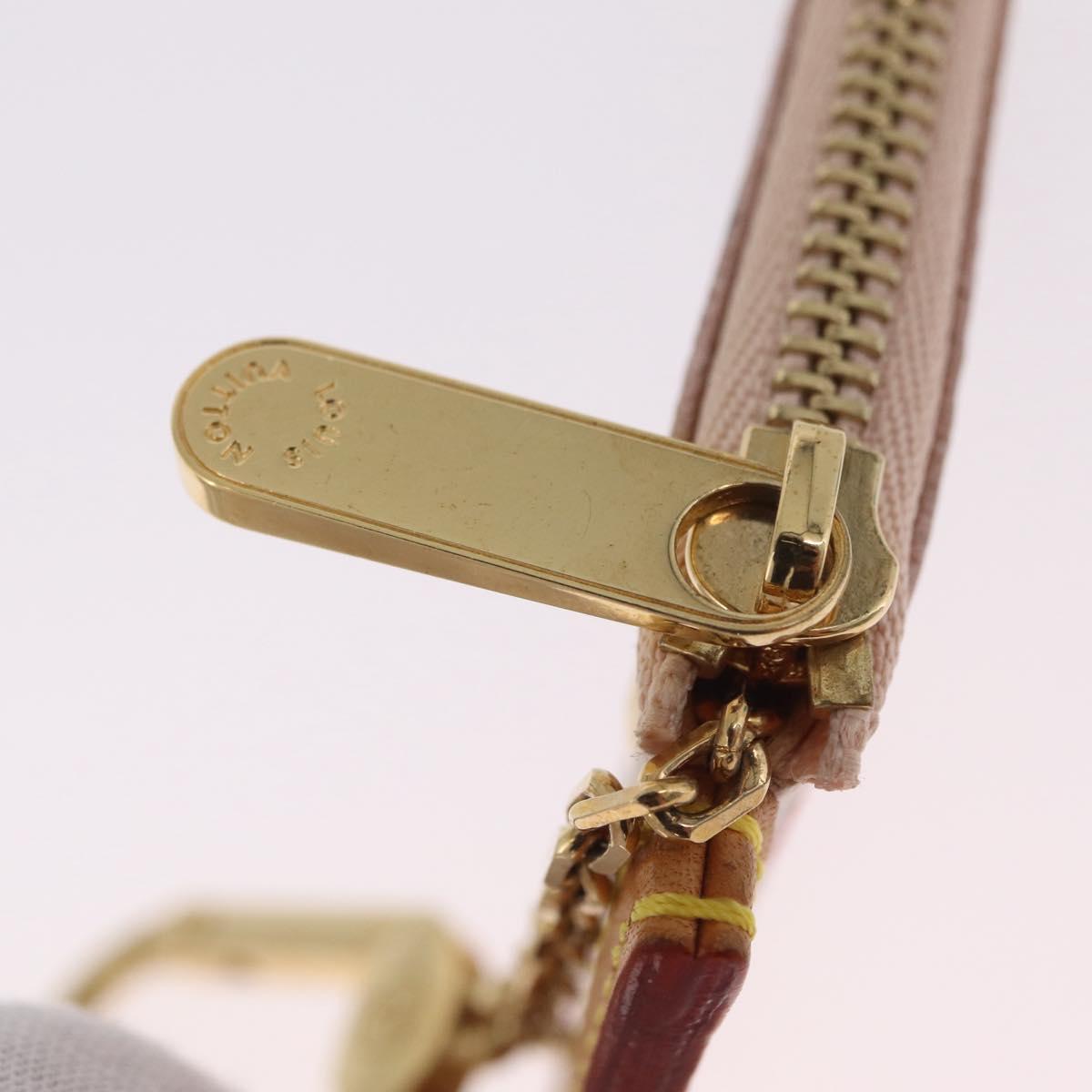 LOUIS VUITTON Monogram Cherry Blossom Pochette Cree Purse Red LV Auth am13239M